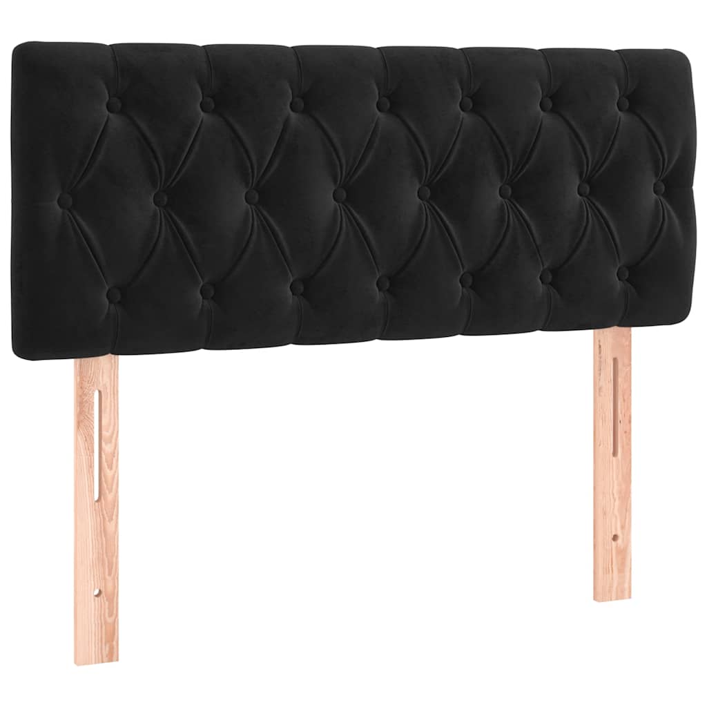 Box spring krevet s madracem crni 90x200 cm baršunasti