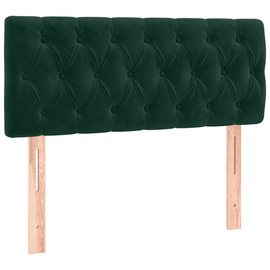 Box spring krevet s madracem tamnozeleni 100x200 cm baršunasti