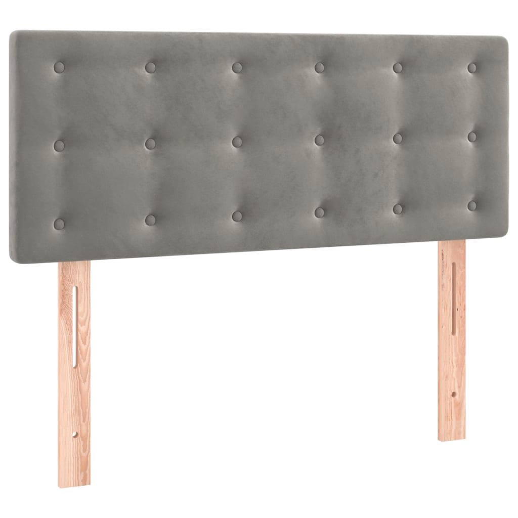 Box spring krevet s madracem svjetlosivi 80 x 200 cm baršunasti