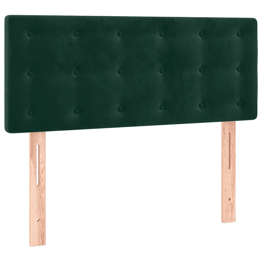 Box spring krevet s madracem tamnozeleni 90x190 cm baršunasti