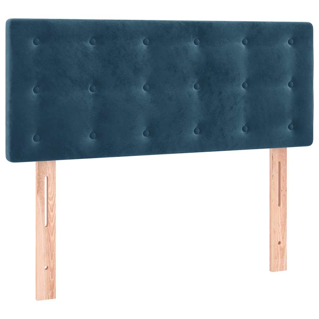 Box spring krevet s madracem tamnoplavi 100x200 cm baršunasti