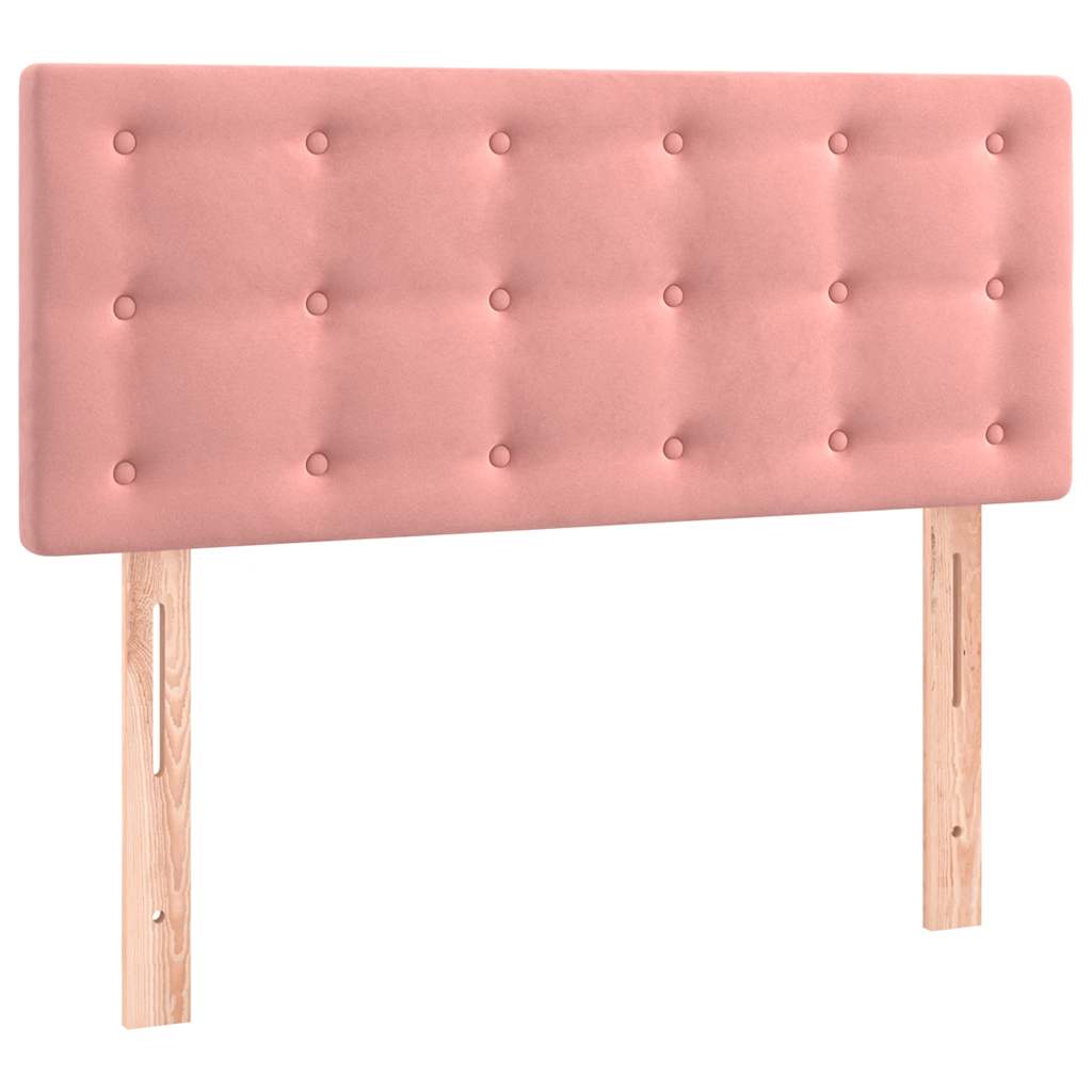 Box spring krevet s madracem ružičasti 100x200 cm baršunasti