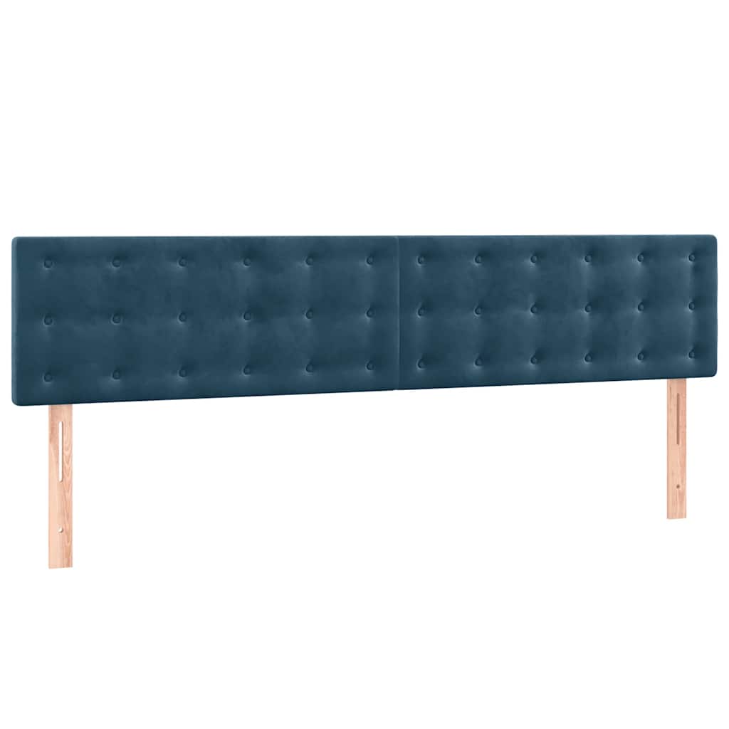 Krevet s oprugama i madracem tamnoplavi 180x200 cm baršunasti