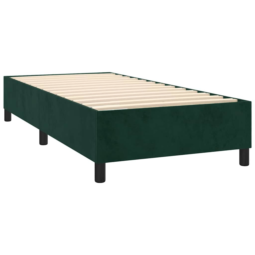 Box spring krevet s madracem tamnozeleni 100x200 cm baršunasti
