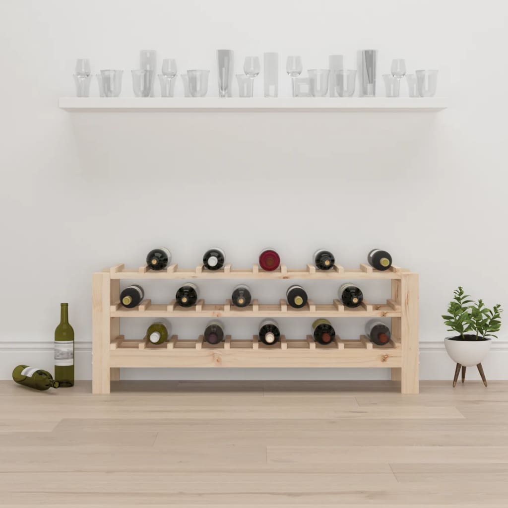 Stalak za vino 109,5x30x42 cm od masivne borovine