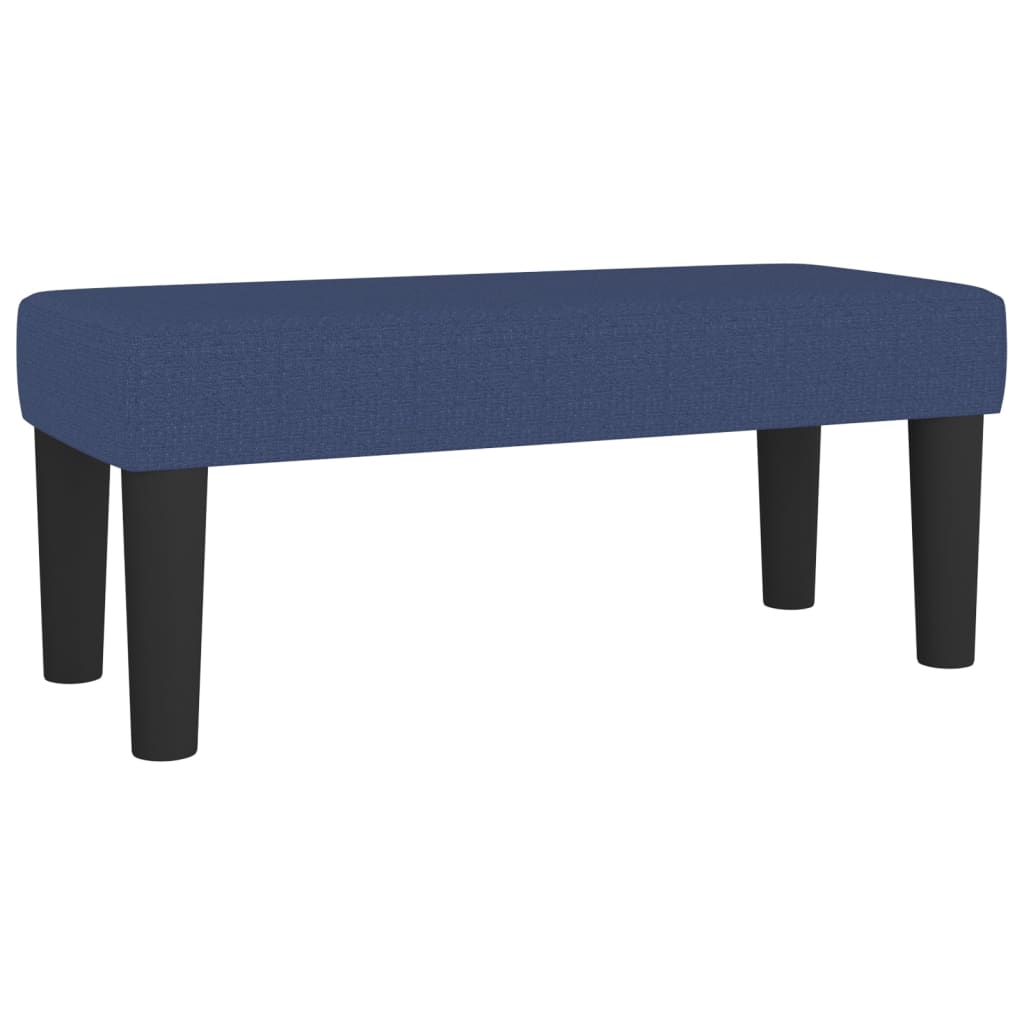 Krevet s oprugama i madracem plavi 90 x 200 cm od tkanine