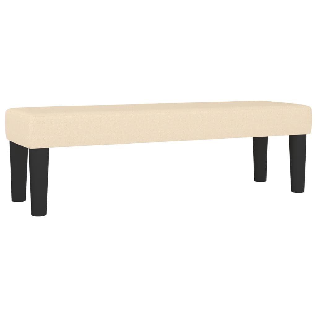 Krevet s oprugama i madracem krem 140x200 cm od tkanine