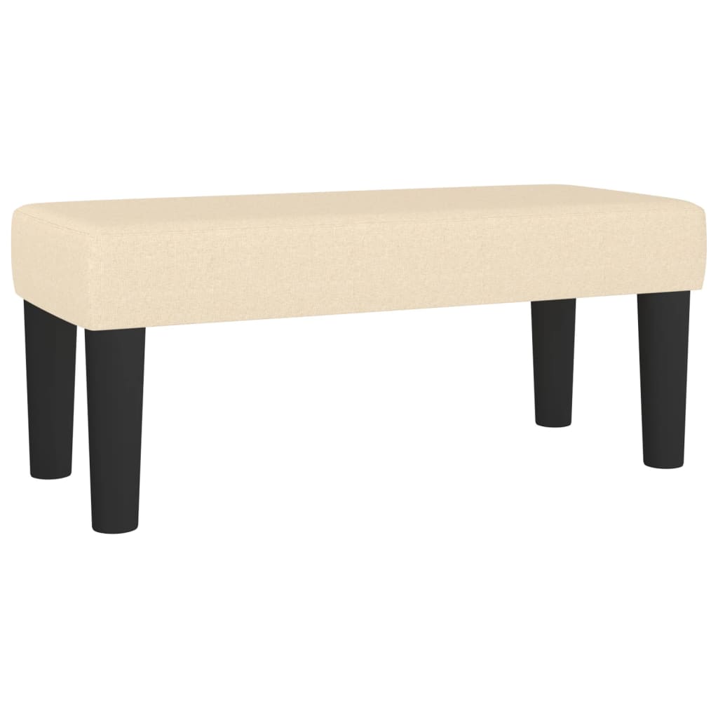 Krevet s oprugama i madracem krem 90 x 190 cm od tkanine