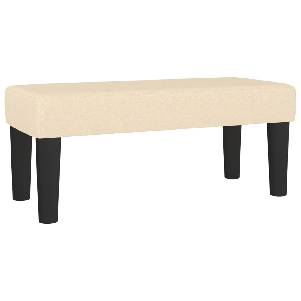 Krevet s oprugama i madracem krem 100 x 200 cm od tkanine