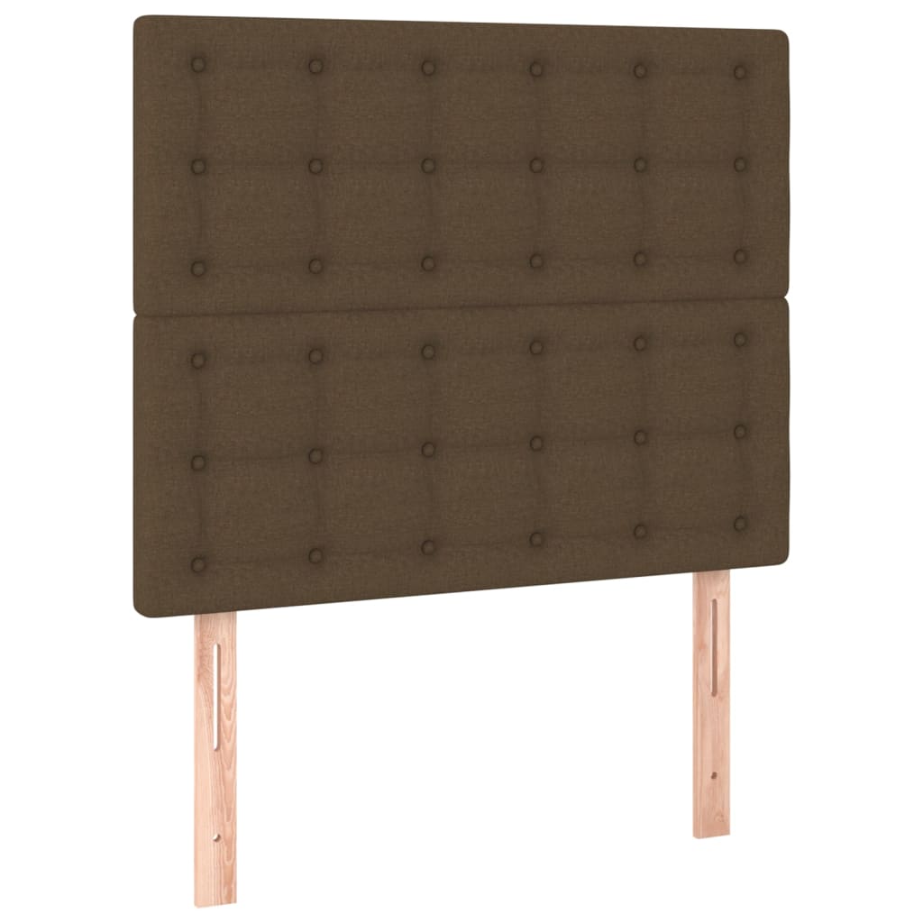 Krevet s oprugama i madracem tamnosmeđi 90 x 200 cm od tkanine