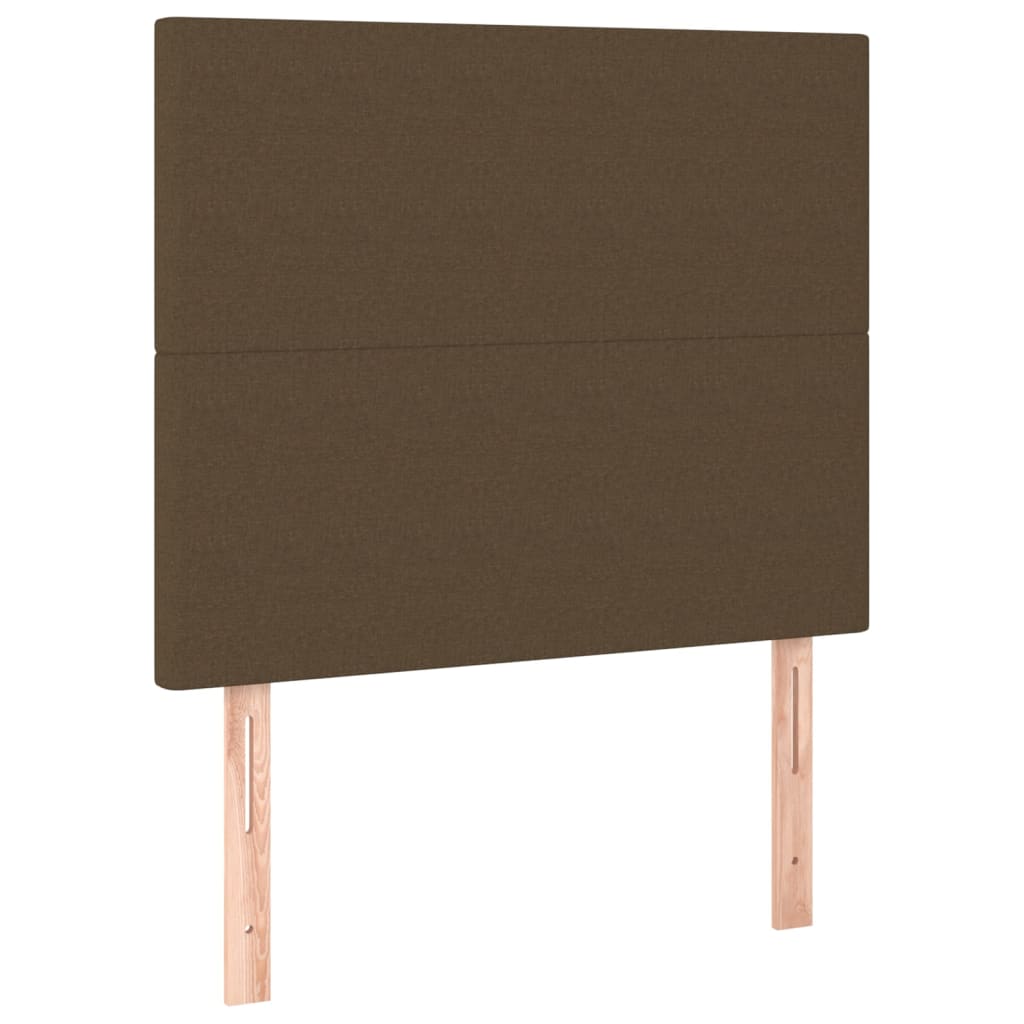 Krevet s oprugama i madracem tamnosmeđi 80x200 cm od tkanine