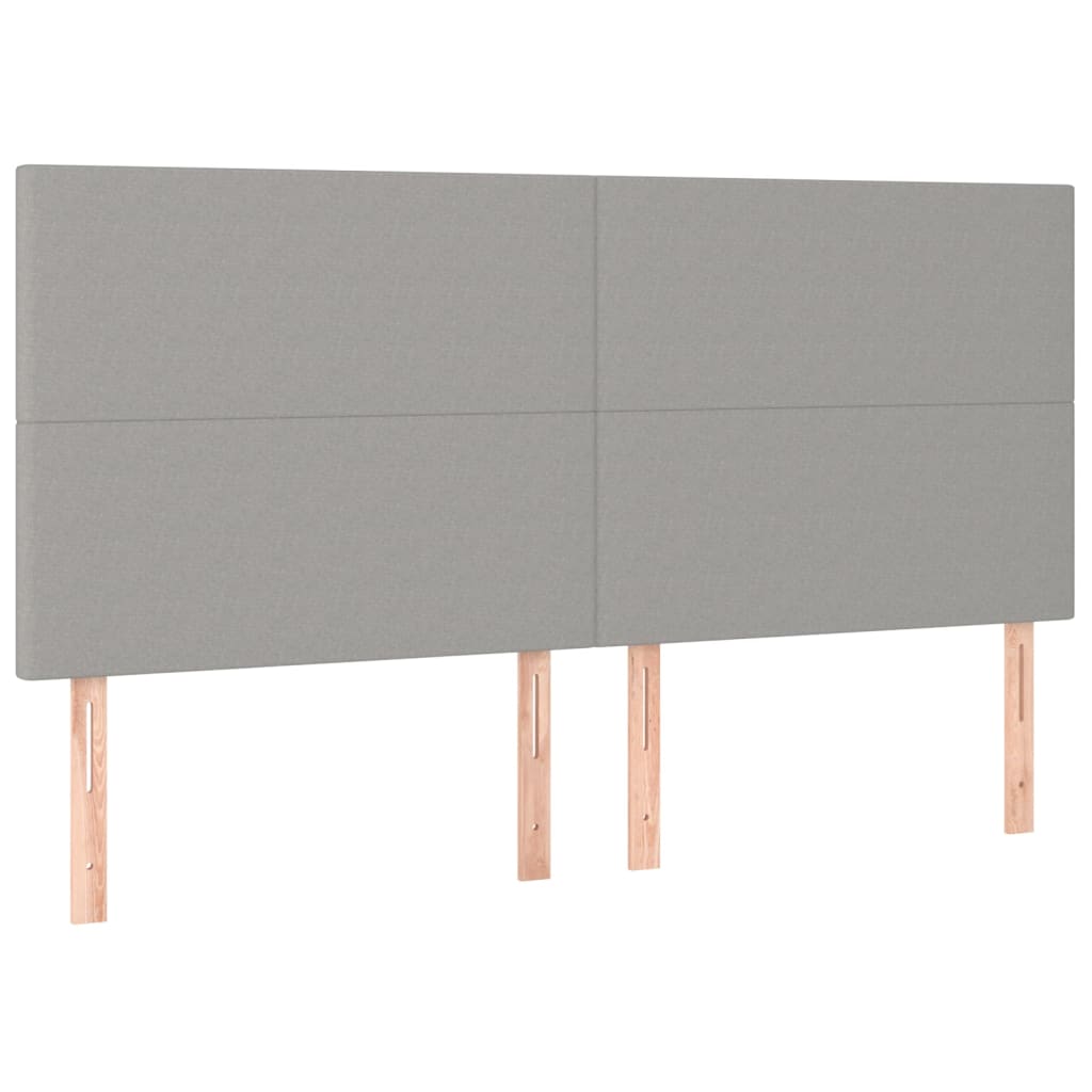 Krevet box spring s madracem svjetlosiva 160x200 cm tkanina