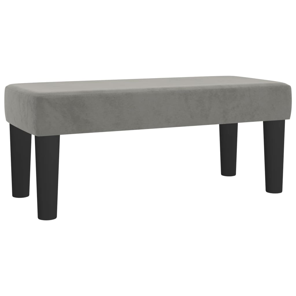 Box spring krevet s madracem svjetlosivi 80 x 200 cm baršunasti