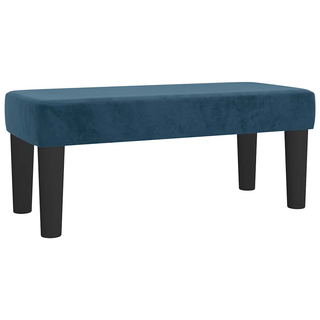 Box spring krevet s madracem tamnoplavi 90x190 cm baršunasti