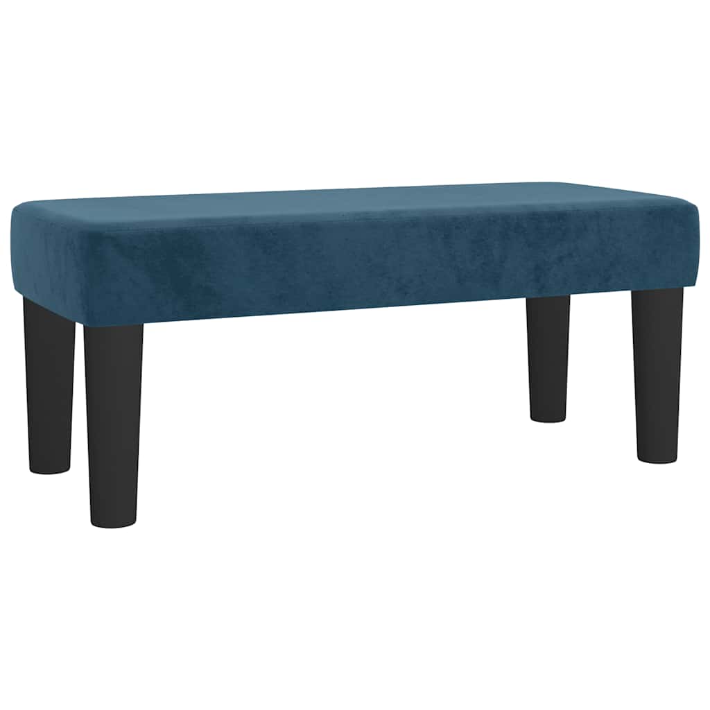 Box spring krevet s madracem tamnoplavi 90x200 cm baršunasti