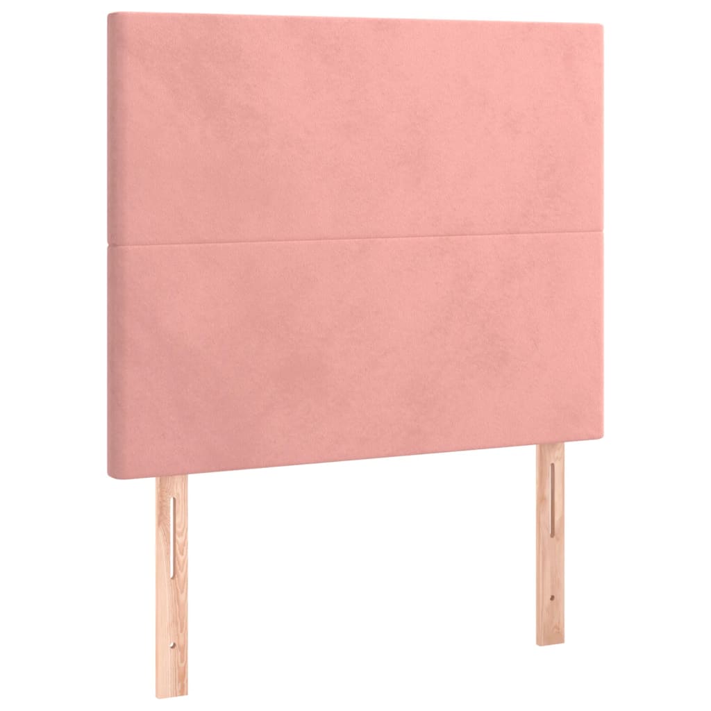 Box spring krevet s madracem ružičasti 100x200 cm baršunasti