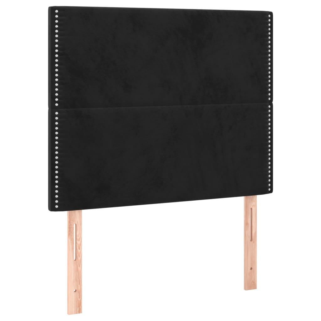 Box spring krevet s madracem crni 100x200 cm baršunasti