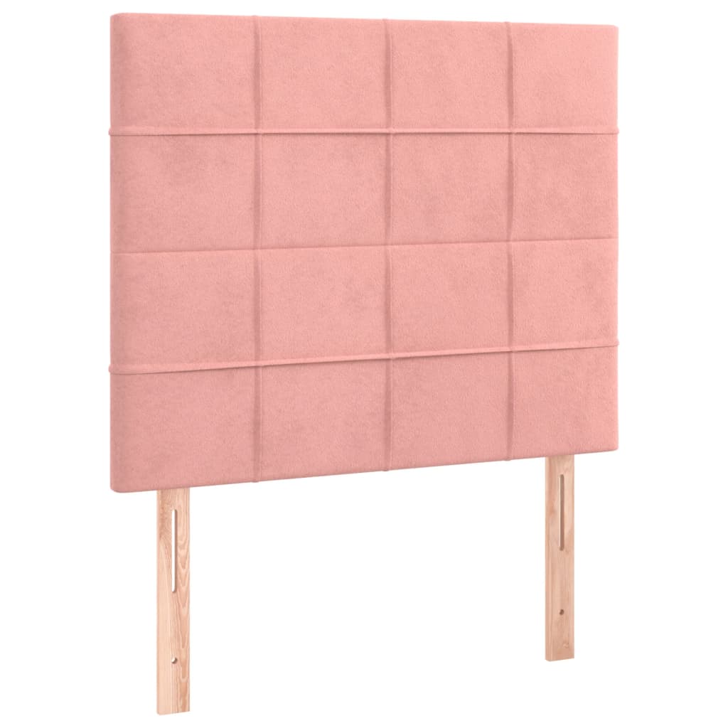 Box spring krevet s madracem ružičasti 80 x 200 cm baršunasti