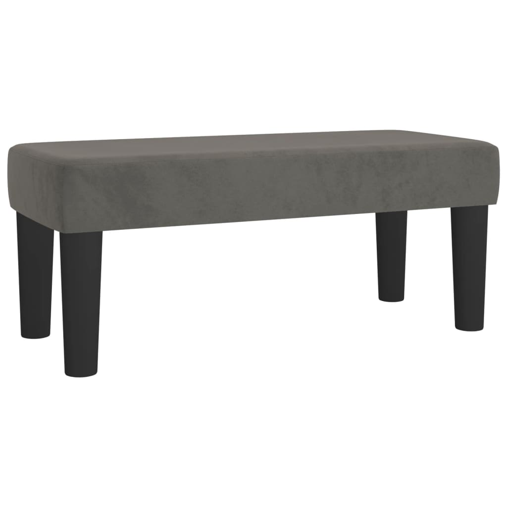 Box spring krevet s madracem tamnosivi 90x200 cm baršunasti