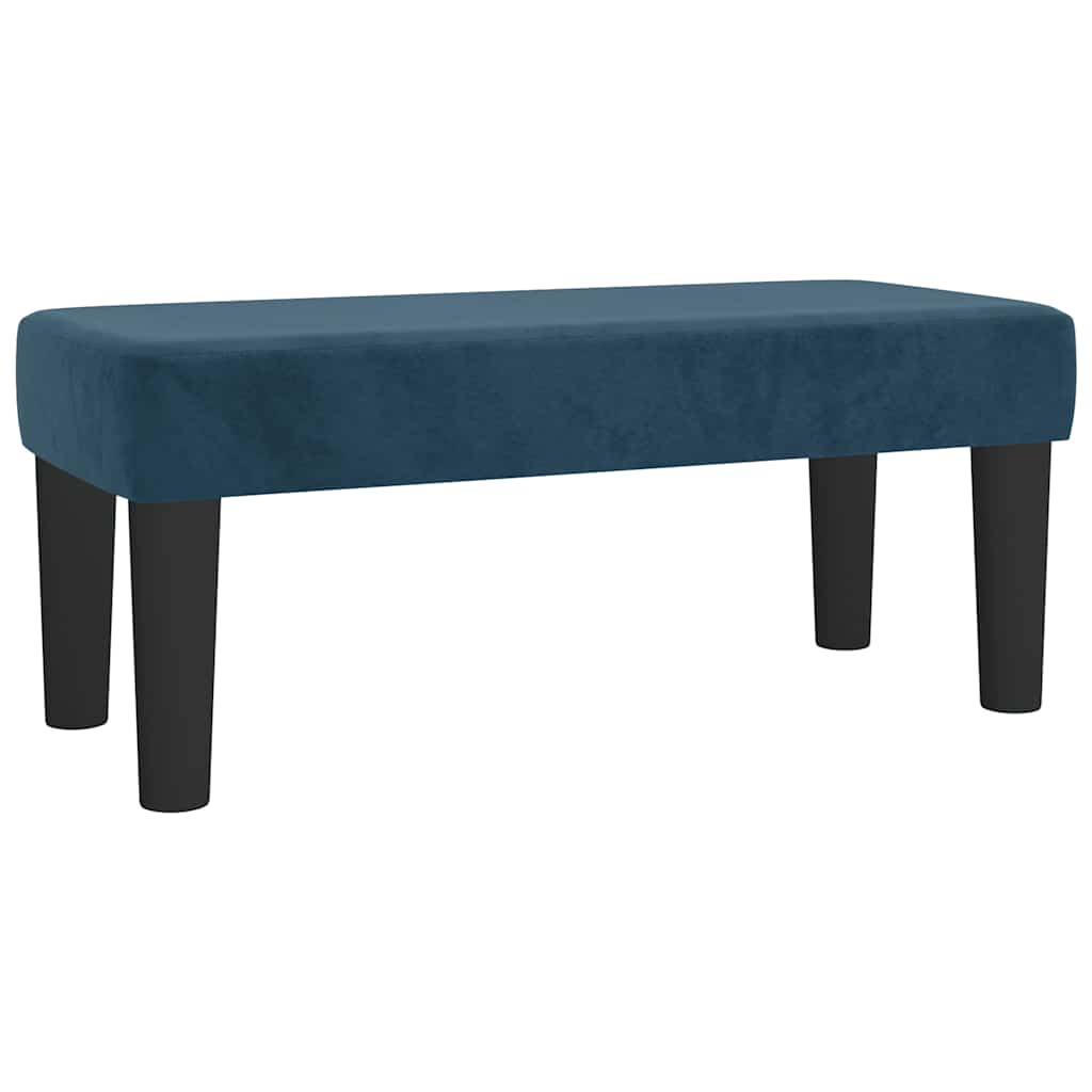 Box spring krevet s madracem tamnoplavi 90x200 cm baršunasti