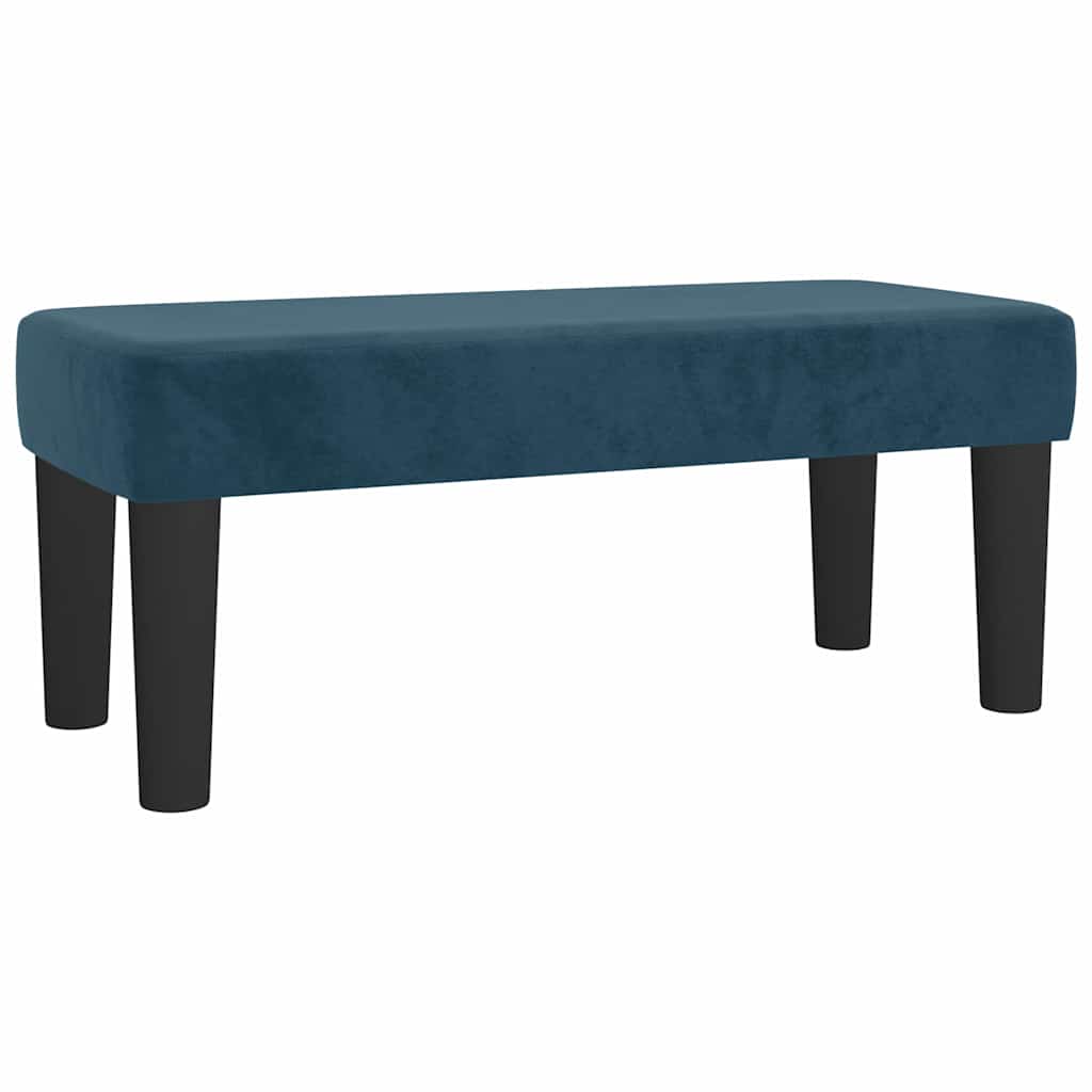 Box spring krevet s madracem tamnoplavi 90x190 cm baršunasti