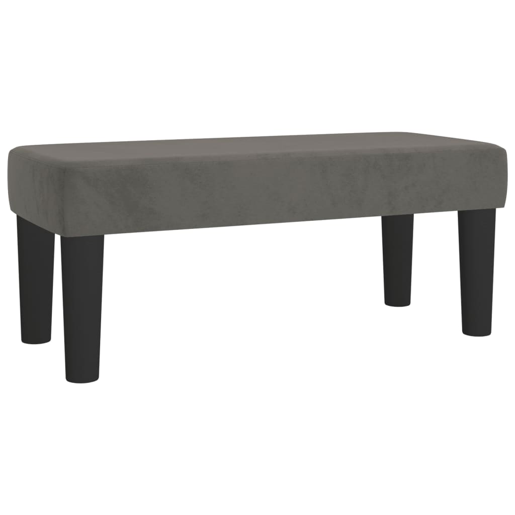 Box spring krevet s madracem tamnosivi 100x200 cm baršunasti