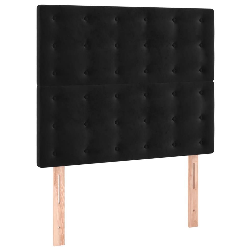 Box spring krevet s madracem crni 100x200 cm baršunasti