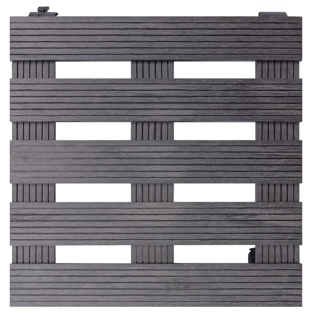 Kolica za biljke 4 kom siva 30 x 30 x 7,5 cm WPC