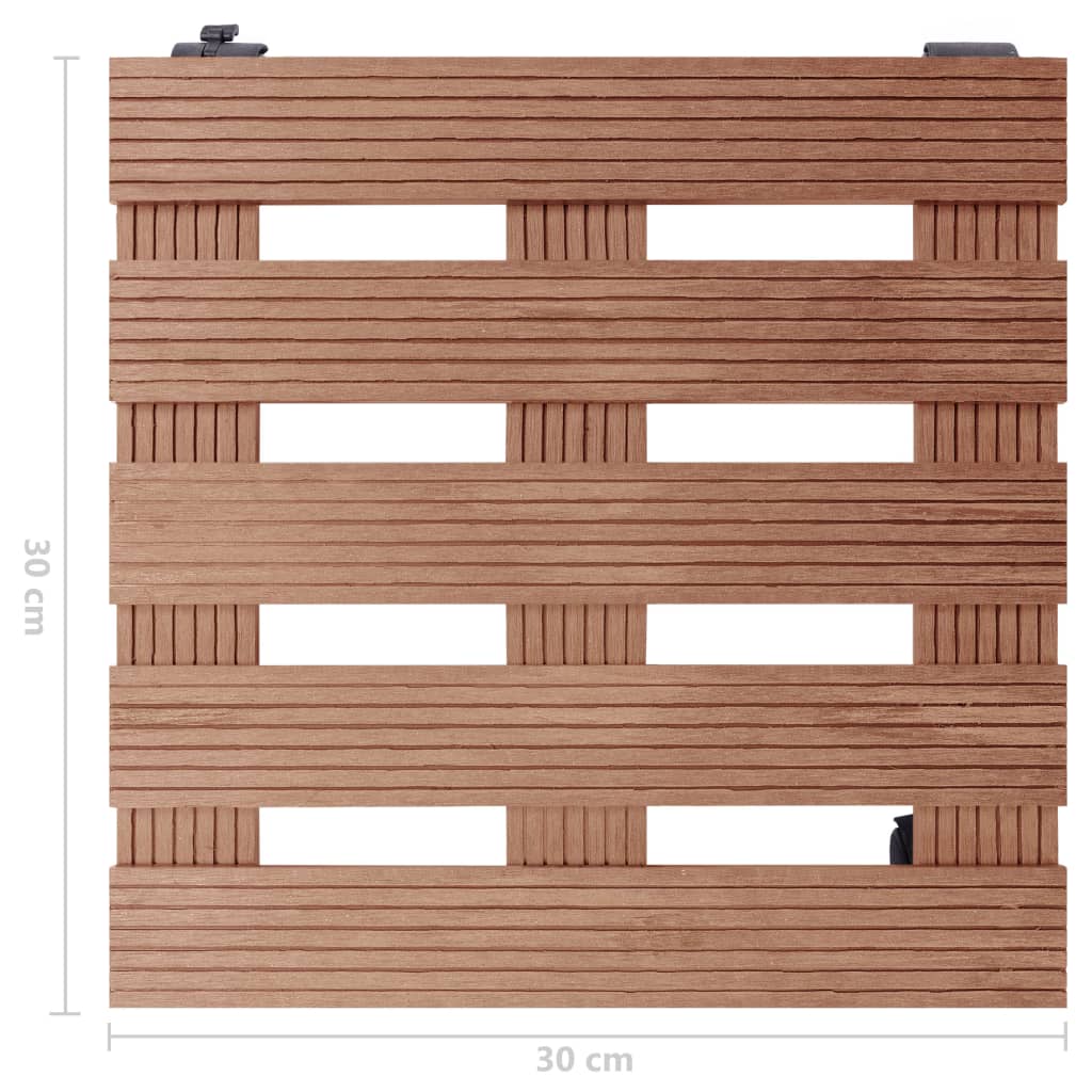 Kolica za biljke 4 kom smeđa 30 x 30 x 7,5 cm WPC