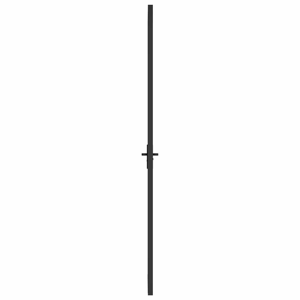 Unutarnja vrata 102,5 x 201,5 cm crna od mat stakla i aluminija