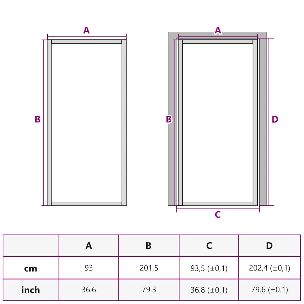 Unutarnja vrata 93 x 201,5 cm crna od ESG stakla i aluminija