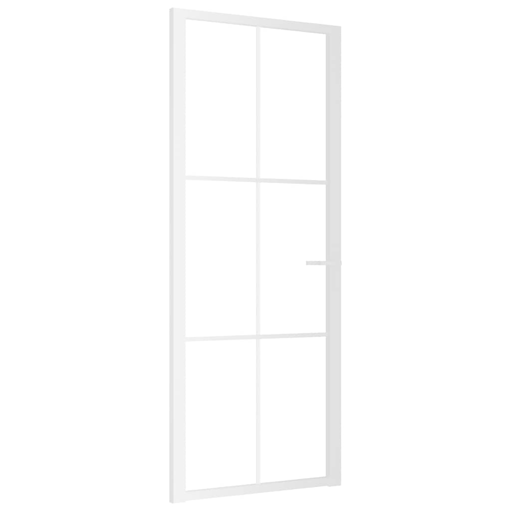 Unutarnja vrata 83 x 201,5 cm Bijela od ESG stakla i aluminija