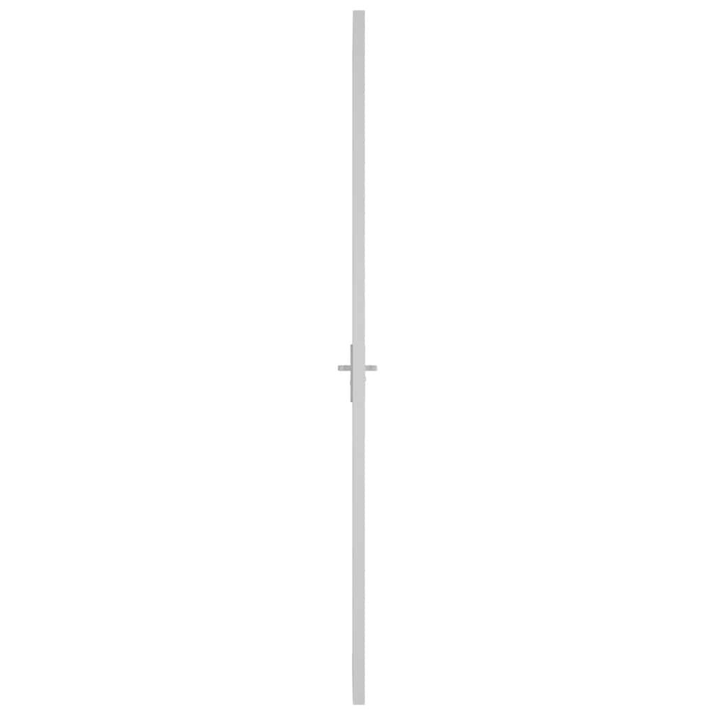 Unutarnja vrata 76 x 201,5 cm bijela od mat stakla i aluminija
