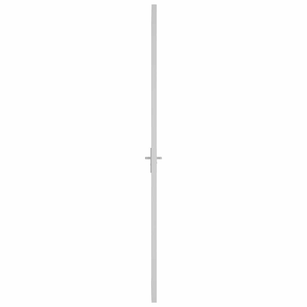 Unutarnja vrata 76 x 201,5 cm bijela od mat stakla i aluminija