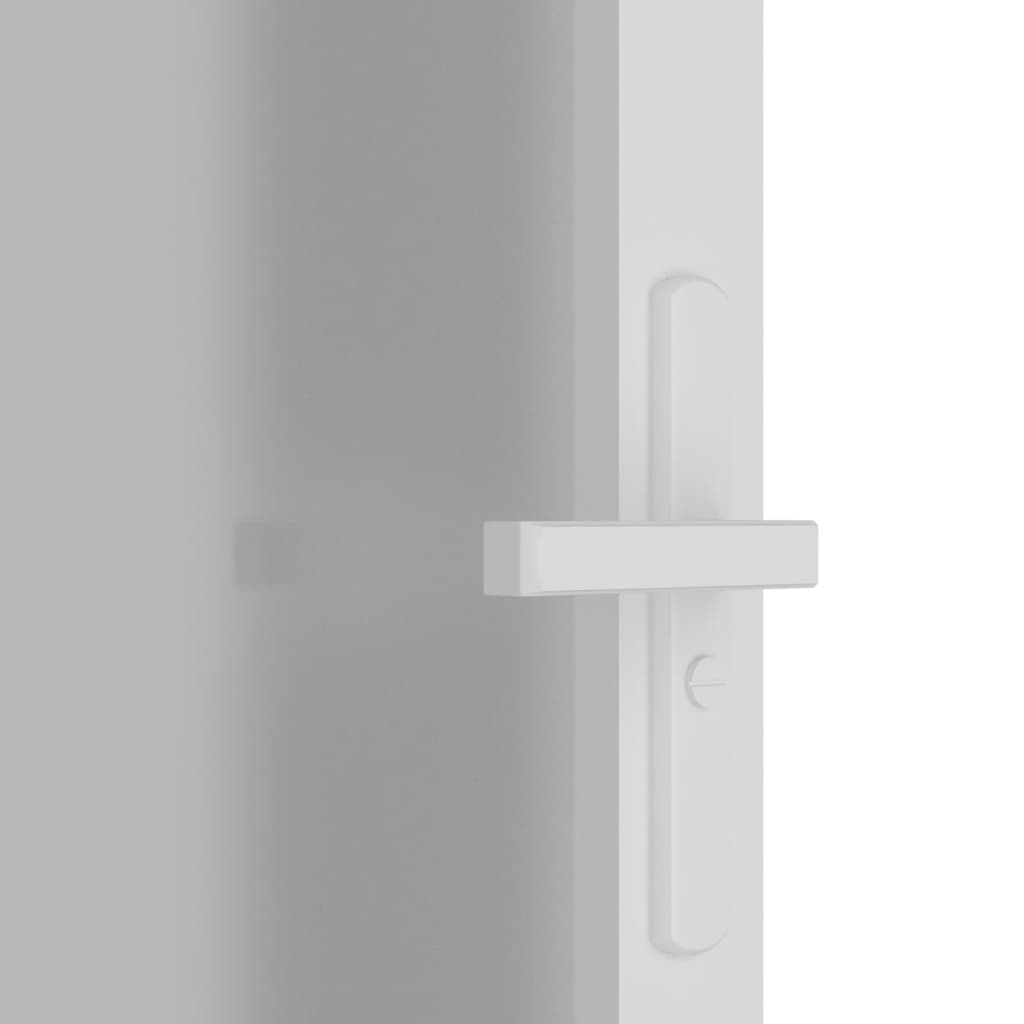 Unutarnja vrata 76 x 201,5 cm bijela od mat stakla i aluminija