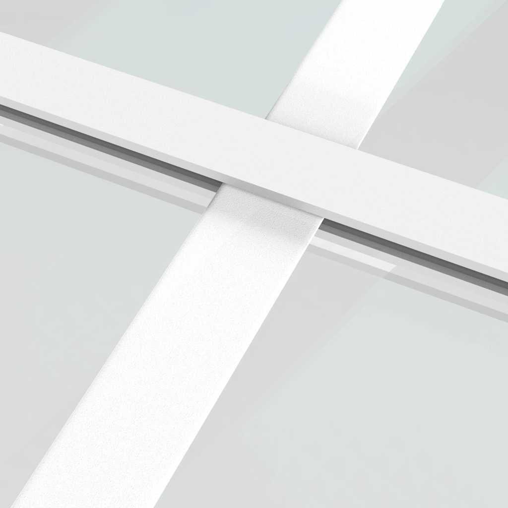 Unutarnja vrata 76 x 201,5 cm bijela od mat stakla i aluminija
