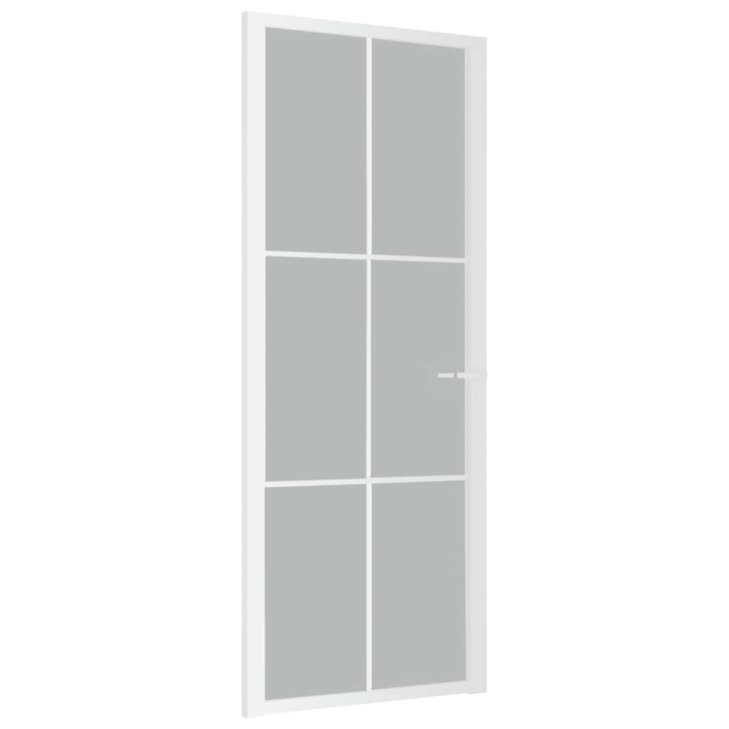 Unutarnja vrata 83 x 201,5 cm Bijela od mat stakla i aluminija