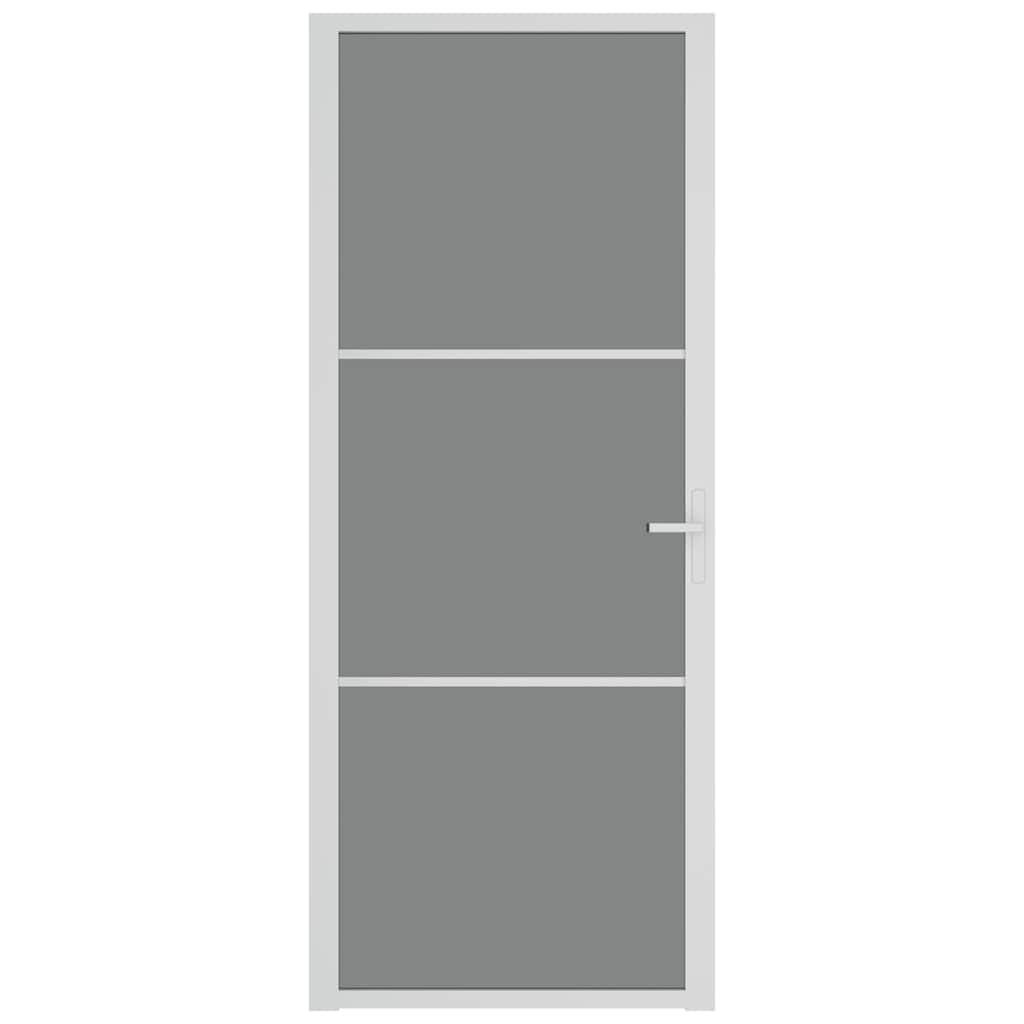 Unutarnja vrata 83 x 201,5 cm Bijela od ESG stakla i aluminija