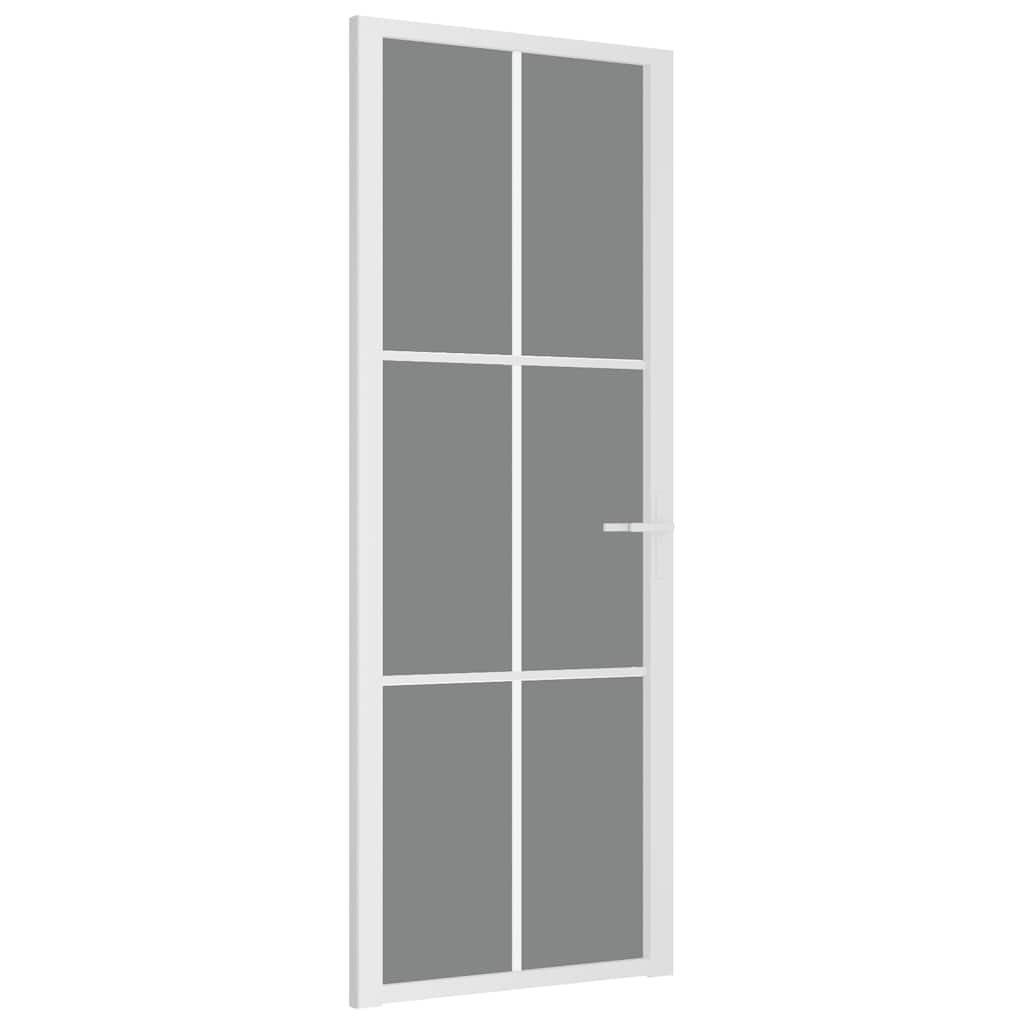 Unutarnja vrata 76 x 201,5 cm Bijela od ESG stakla i aluminija