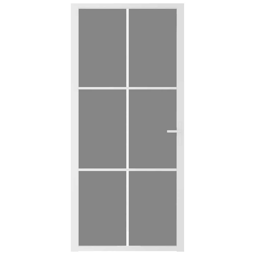 Unutarnja vrata 93 x 201,5 cm Bijela od ESG stakla i aluminija