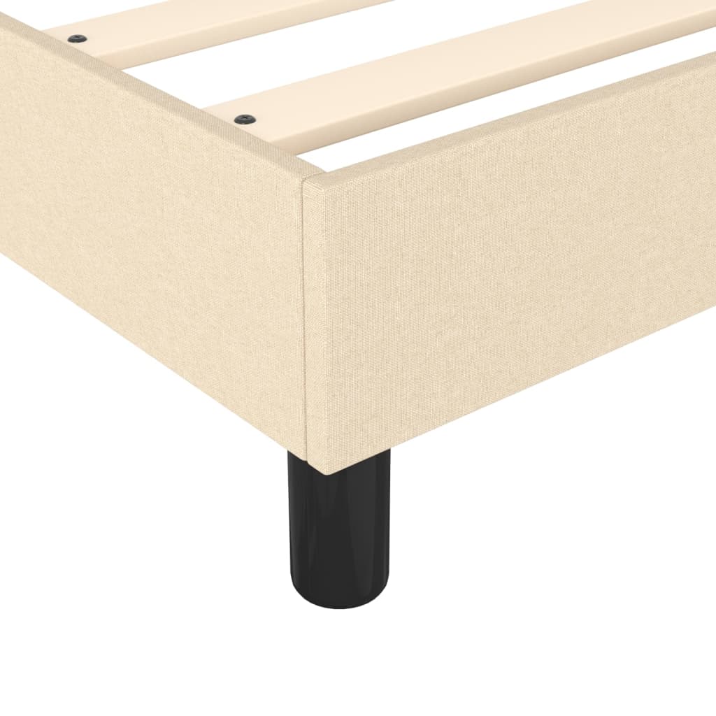 Krevet s oprugama i madracem krem 90 x 190 cm od tkanine