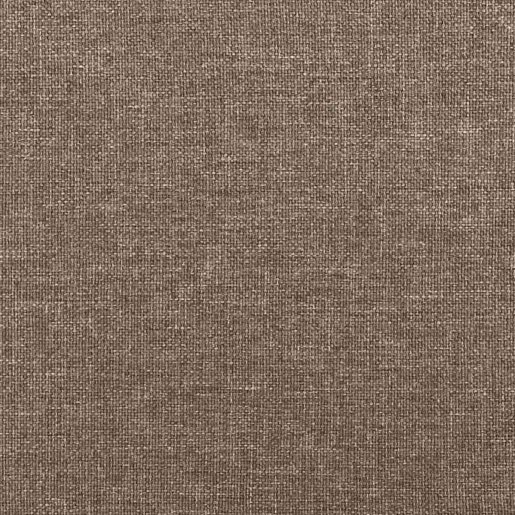 Krevet s oprugama i madracem smeđesivi 140 x 190 cm od tkanine