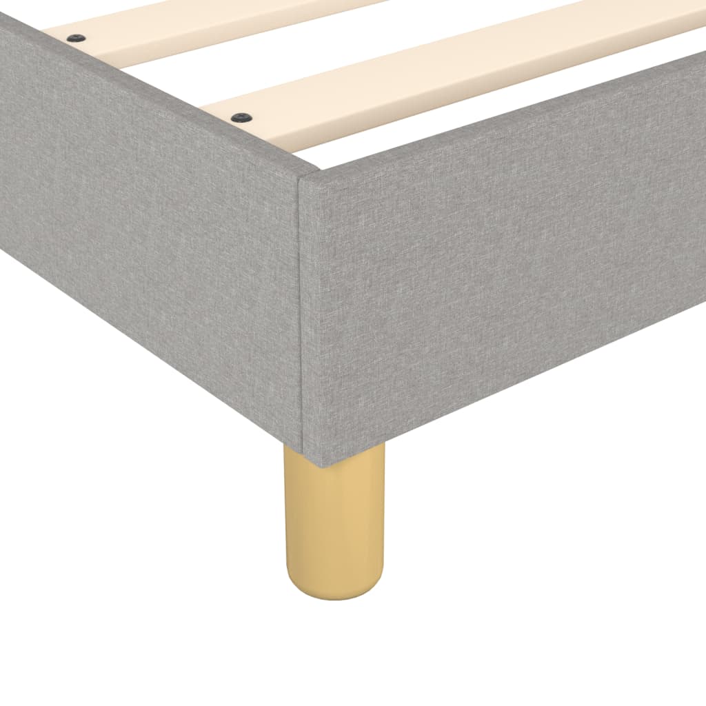 Krevet s oprugama i madracem svjetlosivi 100x200 cm od tkanine
