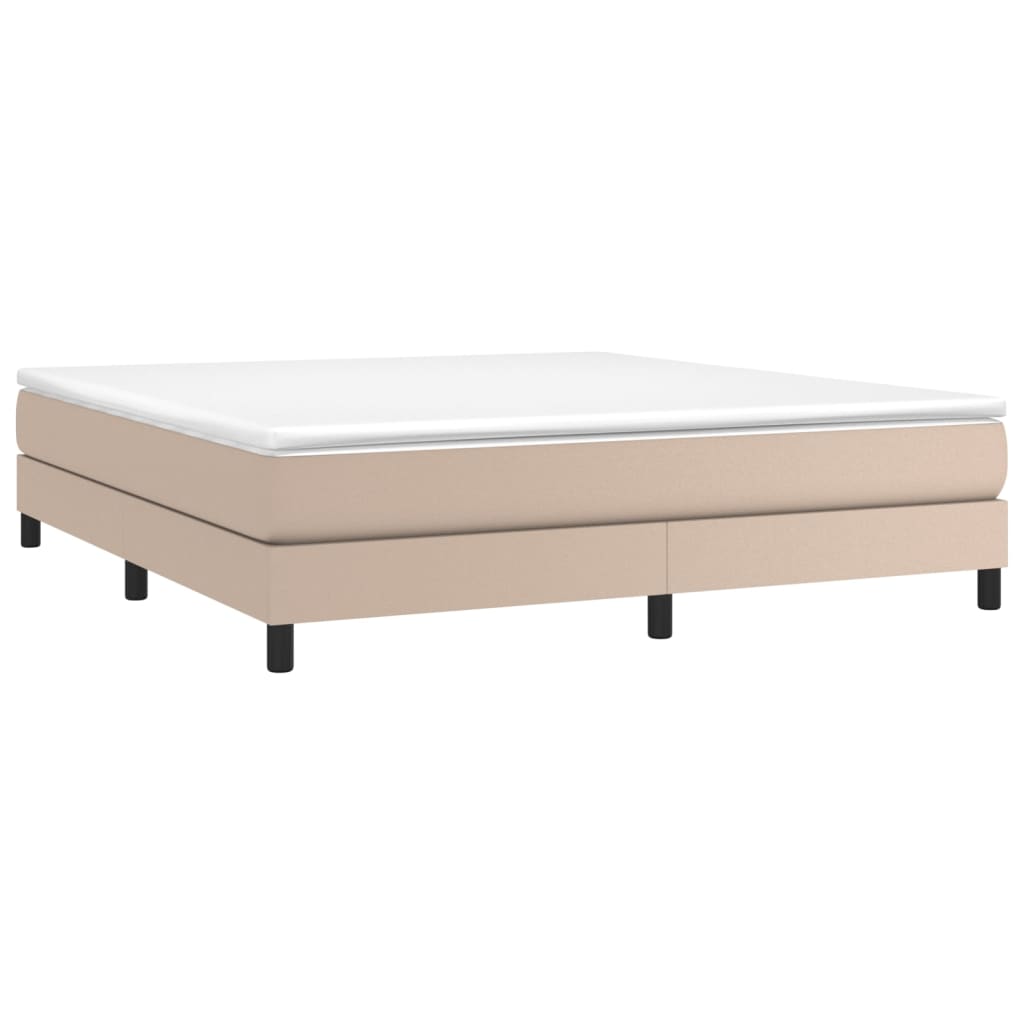 Krevet box spring s madracem cappuccino 180x200 cm umjetna koža