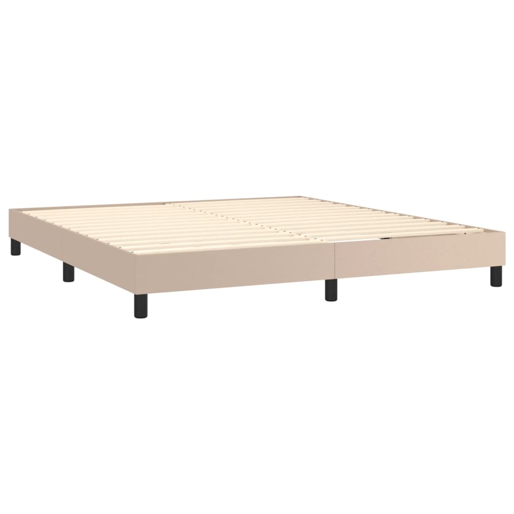 Krevet box spring s madracem cappuccino 180x200 cm umjetna koža