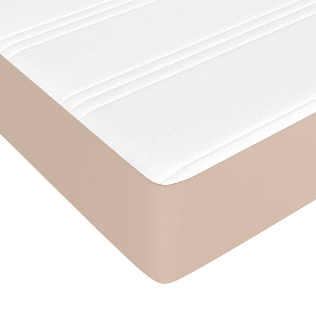 Krevet box spring s madracem cappuccino 180x200 cm umjetna koža