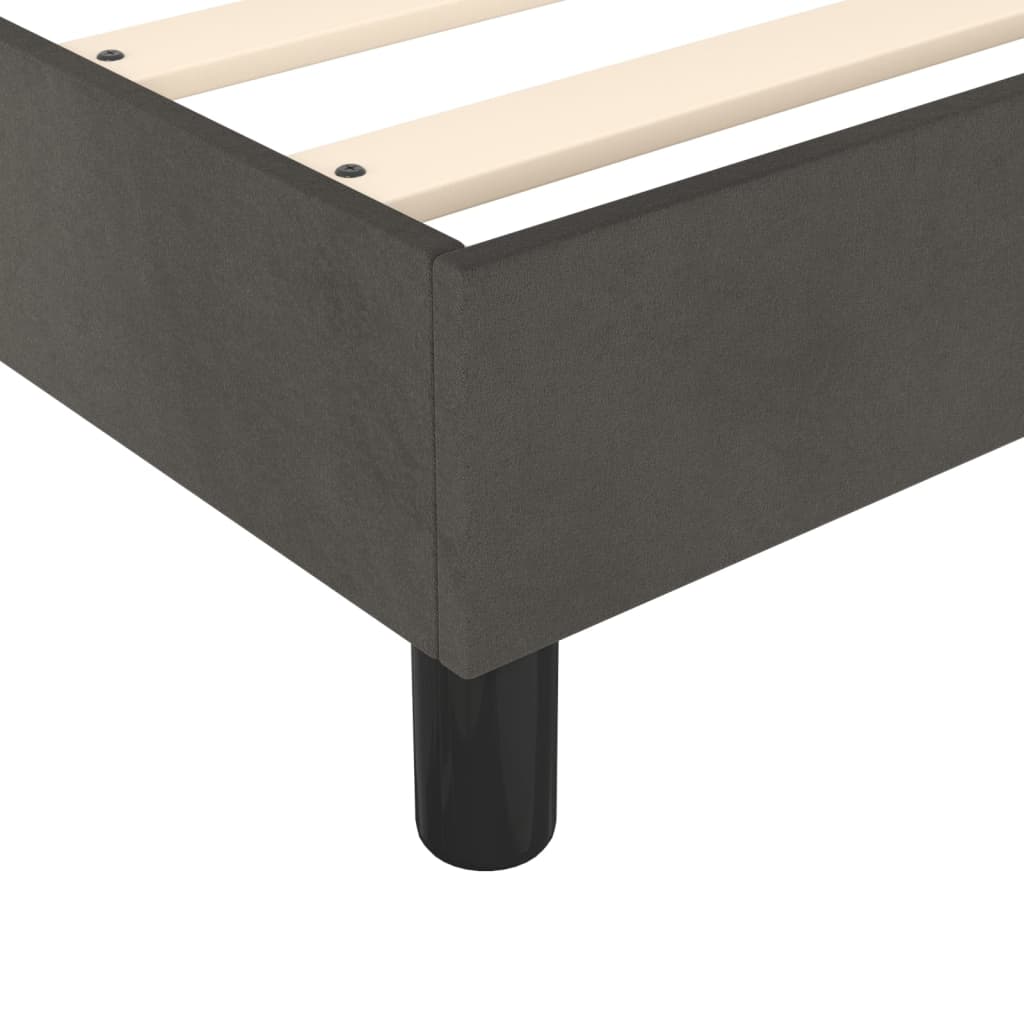 Box spring krevet s madracem tamnosivi 80 x 200 cm baršunasti