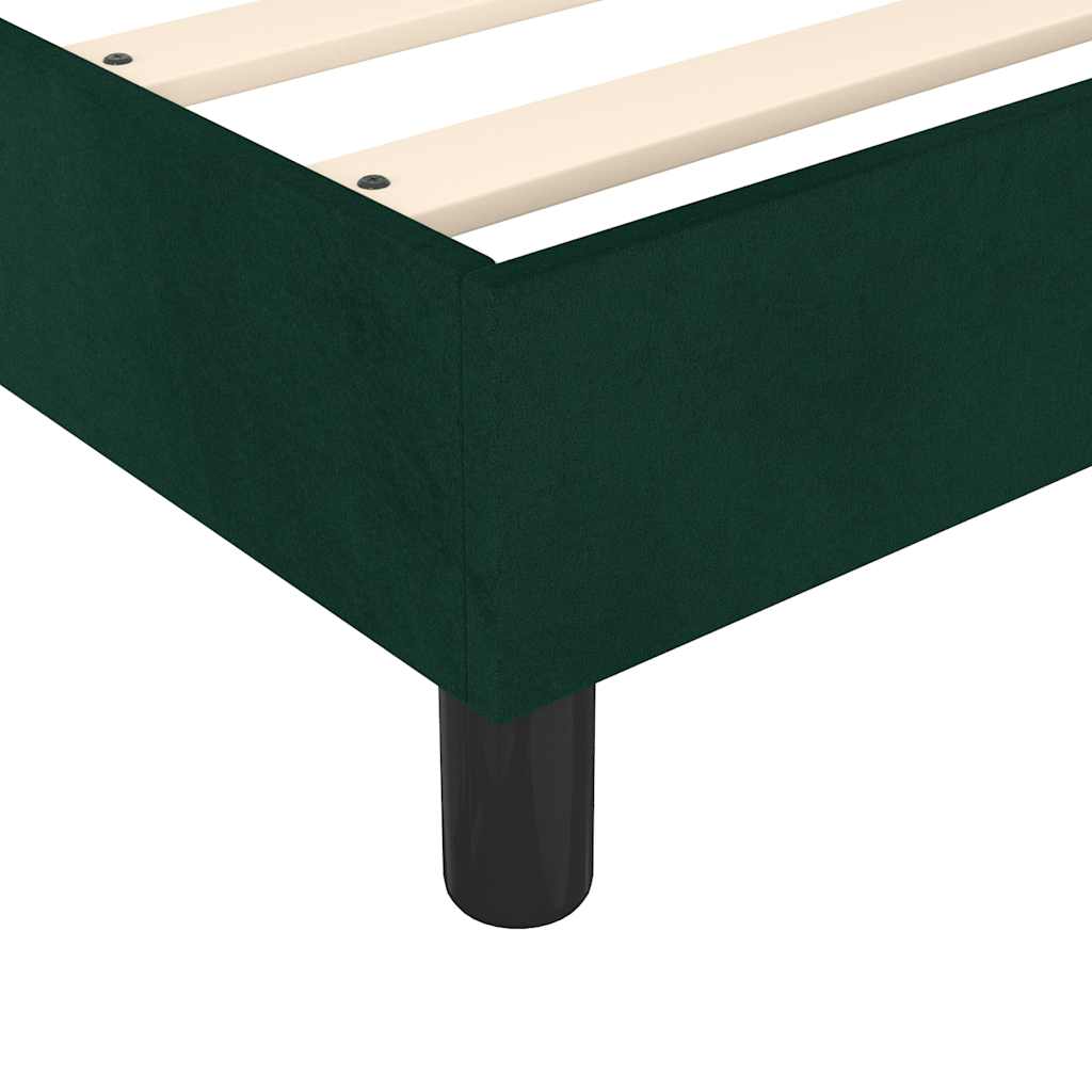 Box spring krevet s madracem tamnozeleni 90x200 cm baršunasti