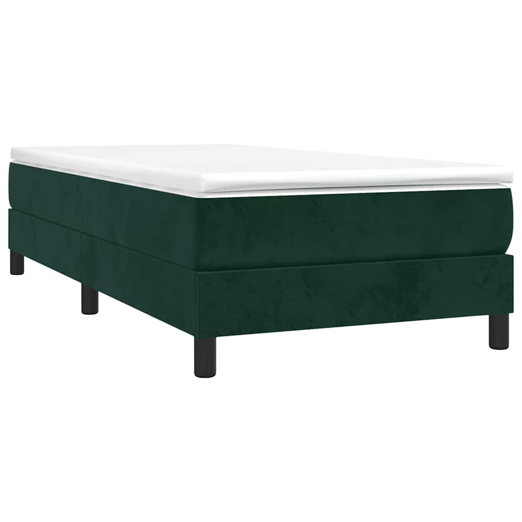 Box spring krevet s madracem tamnozeleni 100x200 cm baršunasti