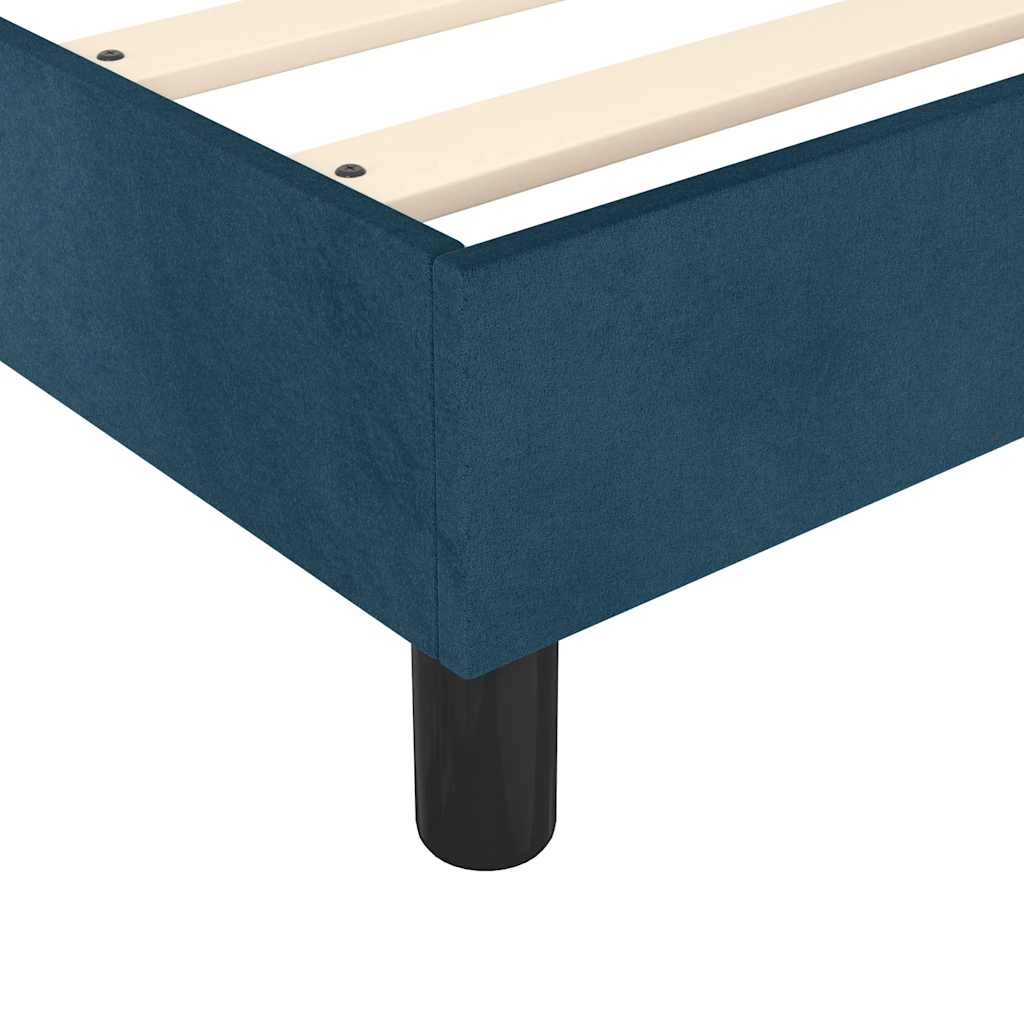 Box spring krevet s madracem tamnoplavi 120 x 200 cm baršunasti